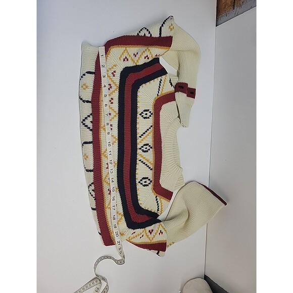 Vtg Youngbloods Fair Isle Ski Sweater Virgin Acrylic Knit Pullover Sz M - Picture 12 of 13